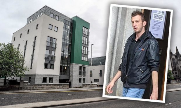 Pawel Czerwinski appeared at Aberdeen Sheriff Court after flooding the West North Street homeless unit.