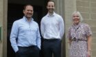 Mr Allan, centre, with Karen Scholes and Ivan Houston.