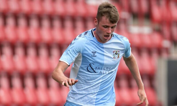 Jack Burroughs in action for Coventry City.