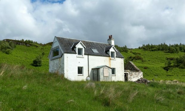 A shepherd's cottage with no electricity on the scenic North Coast 500 route has gone on the market for a quarter of a million pounds.