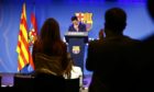 Lionel Messi got emotional during his final press conference at Barcelona (Photo: AP/Joan Monfort)
