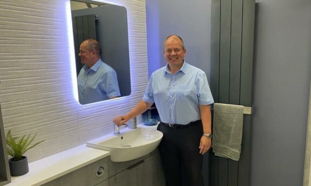 Steven Hay, area manager for plumbers merchant William Wilson in new Thurso showroom