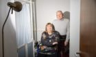 Scott and Jeannie Anderson were left without a wet room light for five weeks after the council botched a repair job on the bathroom floor upstairs. Picture by Wullie Marr