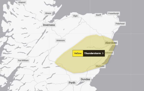Today's weather warning from the Met Office.