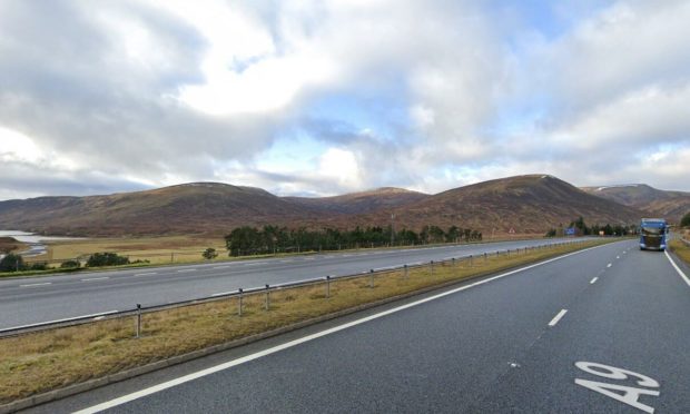 The breakdown is reported to have happened near Dalnaspindal in Perthshire.