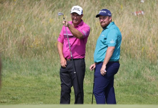 Ryder Cup captain Padraig Harrington, with potential qualifier Shane Lowry.