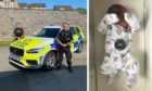 Baby Katie was born on Murcar roundabout, delivered by armed officers Supplied by Police Scotland.