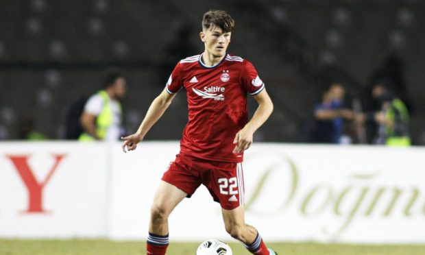 Calvin Ramsay in action for Aberdeen.