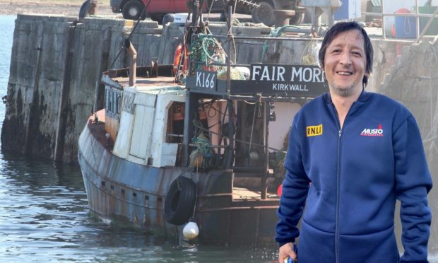 Ivan Doychev and The Fair Morn scallop diving boat.