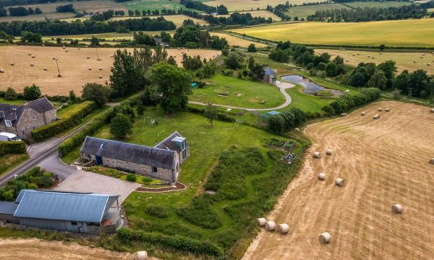 Escape to the country: Just 30 miles from Aberdeen, this steading conversion and tower house is a sight to behold.