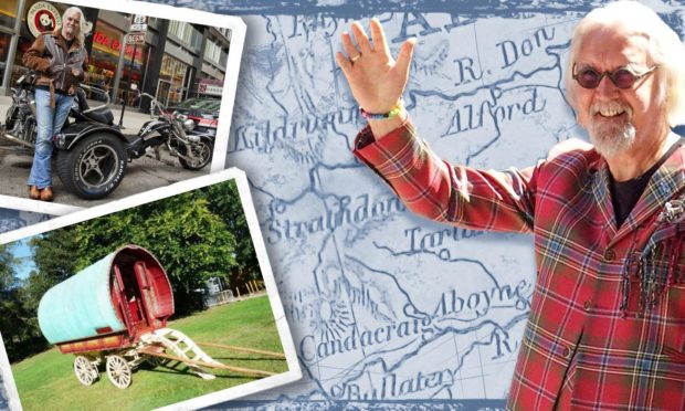 Billy Connolly fans will have the rare opportunity to buy his old Romany Gypsy wagon, which stood at his Candacraig estate for many years.