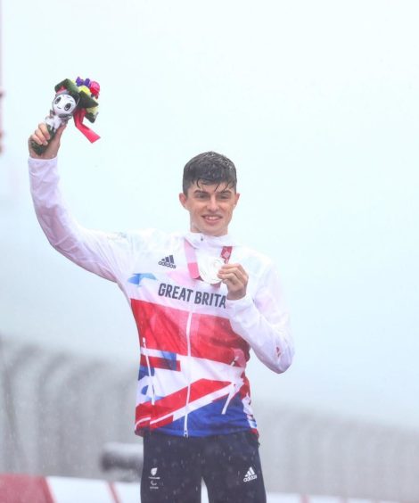 Strathpeffer cyclist Fin Graham, who won two silvers at the Tokyo Paralympics this summer. Picture shows; Fin Graham. Various. Supplied by Fin Graham Date; Unknown