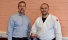 Ultimate Judo head coach Gordon McCathie (right) with Club Sport Aberdeen chairman Brian Pahlmann