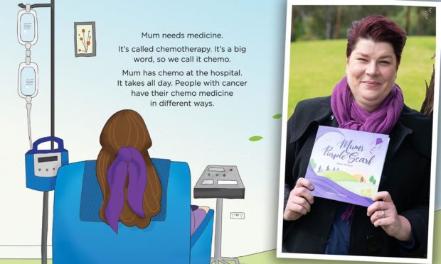 Jane Gillard with her new book which helps children understand cancer.
