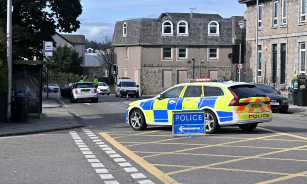 There has been a crash on Caroline Place. Photo by Kath Flannery.