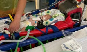 At nine weeks old, Oliver was placed in an induced coma and ventilated to help his breathing, after getting RSV and becoming seriously ill.