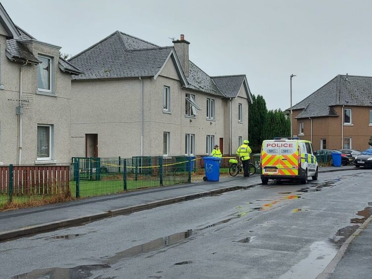 A police cordon at the crime scene on Rosehaugh Road, South Kessock, Inverness, back in September 2021. 