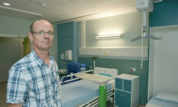 Project director Kenny Rodgers at the new hospital. Picture by Sandy McCook