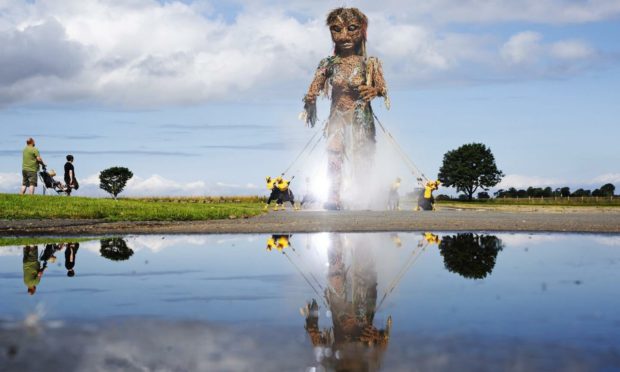 STORM the giant sea goddess will bring spectacle and an urgent message to the Moray coastline.