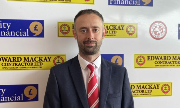 Brora Rangers chairman Scott Mackay
Picture courtesy of Brora Rangers FC