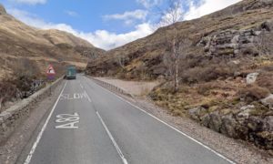 The A95 near Aviemore and A82 near Glencoe (pictured) are due for surfacing improvements in January.