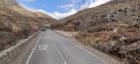 The A82 is blocked due to an accident at Glencoe Visitor Centre. Image: Google Maps