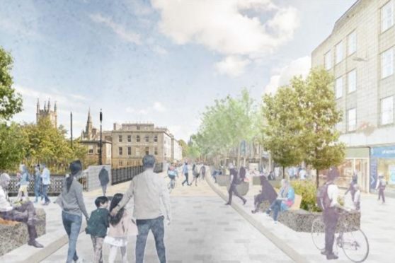 Plans for a pedestrianised Union Street.