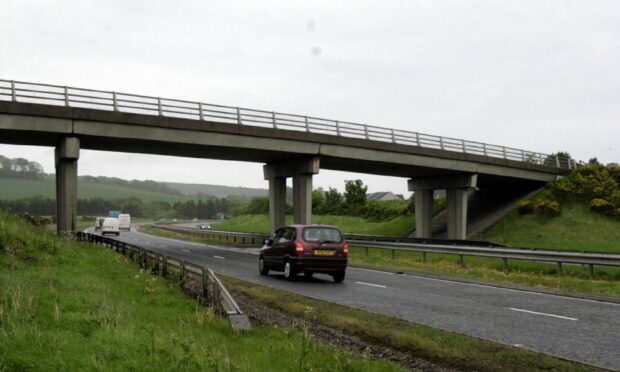 Temporary traffic lights will be installed on the Slug Road bridge over the A90 Aberdeen road. Photo: DCT Media