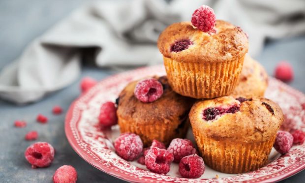 Raspberry muffins.