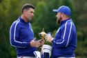 Padraig Harrington and Shane Lowry with the Ryder Cup.