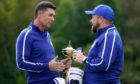 Padraig Harrington and Shane Lowry with the Ryder Cup.