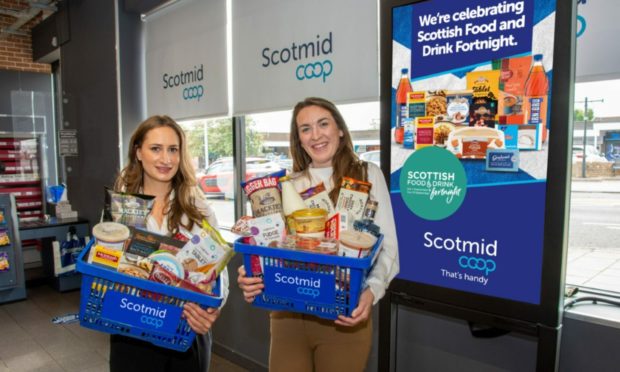 L-R Jessica Van Tromp, Scotland Food & Drink commercial supply development officer & Kirsty George, Scotmid local sourcing manager