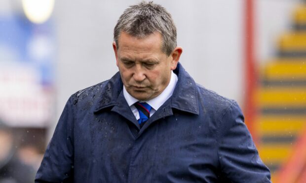 Caley Thistle head coach Billy Dodds at full-time.