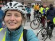 Highland MSP Ariane Burgess joining the Critical Mass event in Inverness in October, 2021.