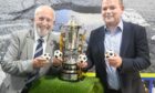Highland League president George Manson, left, and Grant Shewan (MD of GPH Builders Merchants) at the Highland League Cup draw..