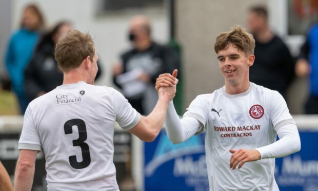 Matthew Wright, right, has impressed for Brora in the Breedon Highland League.