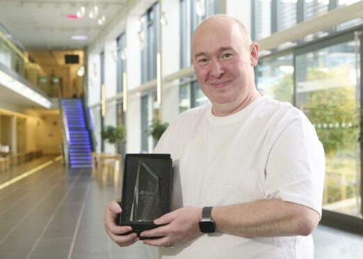 Andrew Jupp with his award.