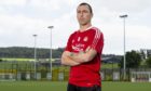 New signing Scott Brown during an Aberdeen training session at Cormack Park