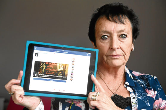 Clairvoyant Maureen Smith from Fyvie who has been impersonated by a scammer on Facebook.