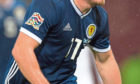 Ryan Fraser in action for Scotland against Israel.