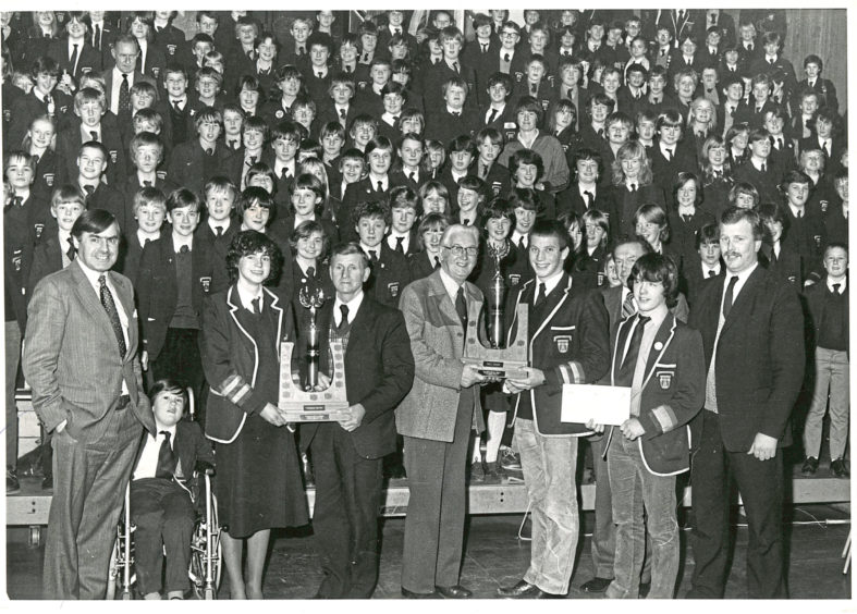1982: Aberdonians drop enough litter in a year to cover Hazlehead Park six feet deep according to a Keep Grampian Beautiful film shown at Hazlehead Academy. Pupils and staff were assembled for the presentation of trophies for the Best Kept School in Aberdeen and Best Kept School in Grampian to the academy.