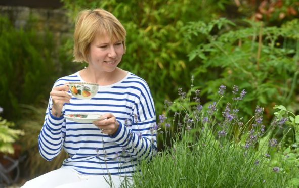 Milla Wood, from Elrick, brews her own tea made from herbs she picks.