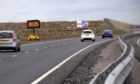 Road closure signage on the A90. Picture by Kath Flannery.