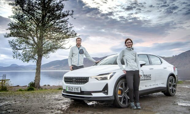 Jack McKeown, with co-driver and partner Eilidh, on the EVROS rally challenge.