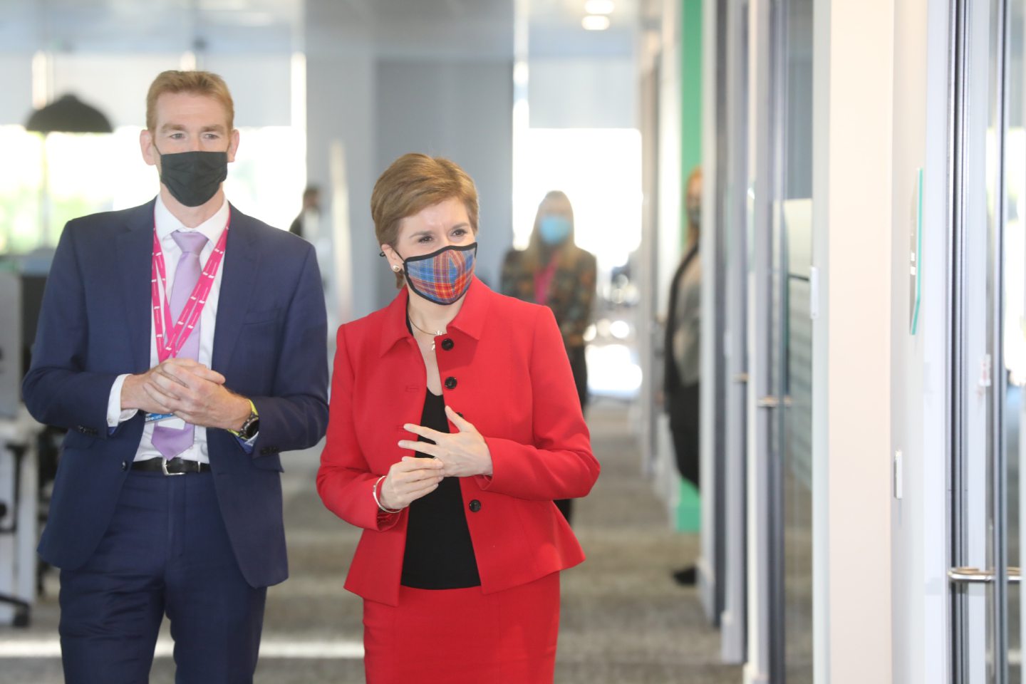 Nicola Sturgeon toured the Social Security Scotland building in Dundee.