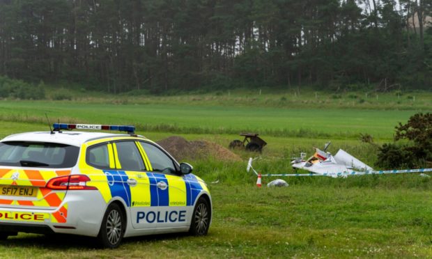 A man has been taken to hospital following the crash with occurred o the grounds of the Highland Gliding Club.