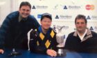 Jim Hunter, right, with Tom Watson after his Senior British Open win at Royal Aberdeen in 2005