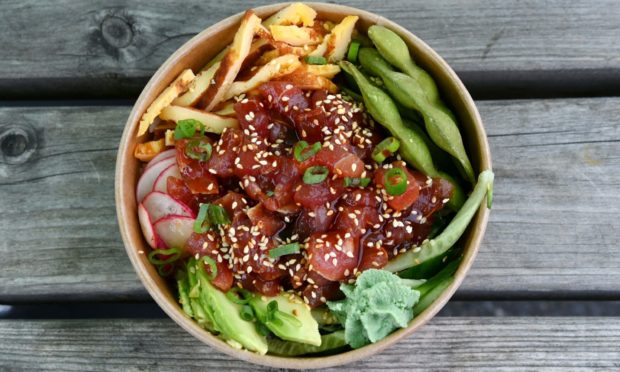 Spicy rice bowls at The Sushi Box are both healthy and tasty.