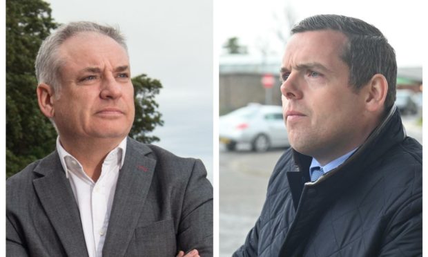 Moray MSP Richard Lochhead and Moray MP Douglas Ross. Photo: Jason Hedges/DCT Media
