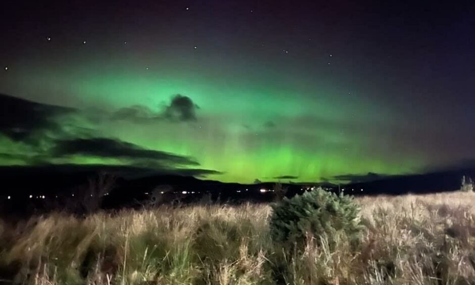 Northern Lights at Portree, Skye.